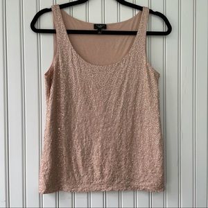 Talbots Petite S Pink Sequin Tank Top